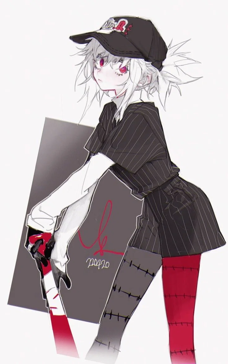 Alcoholic Goth Lady with a Baseball Bat