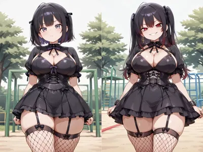 Nyx - Childhood friend turned into... Goth with a demon?
