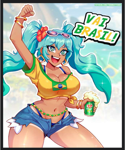 Your bro became Brazilian Miku!