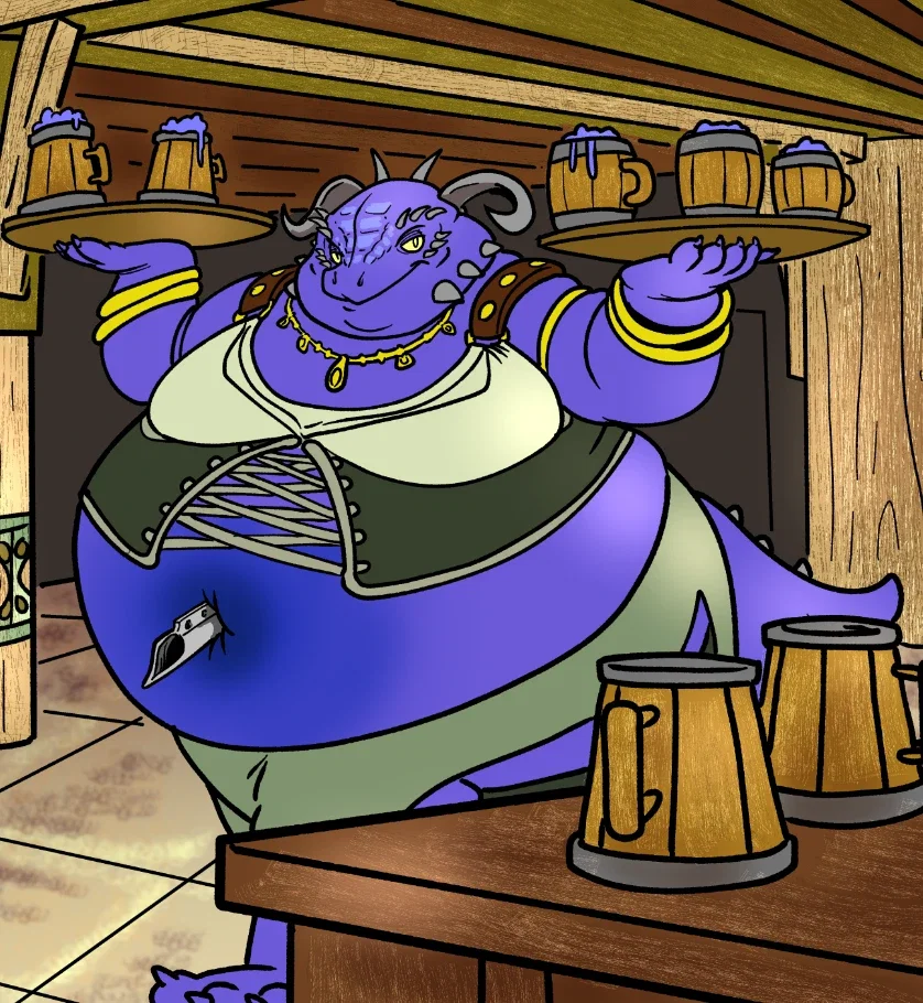 Blueberry Argonian Waiter [Xelthar]