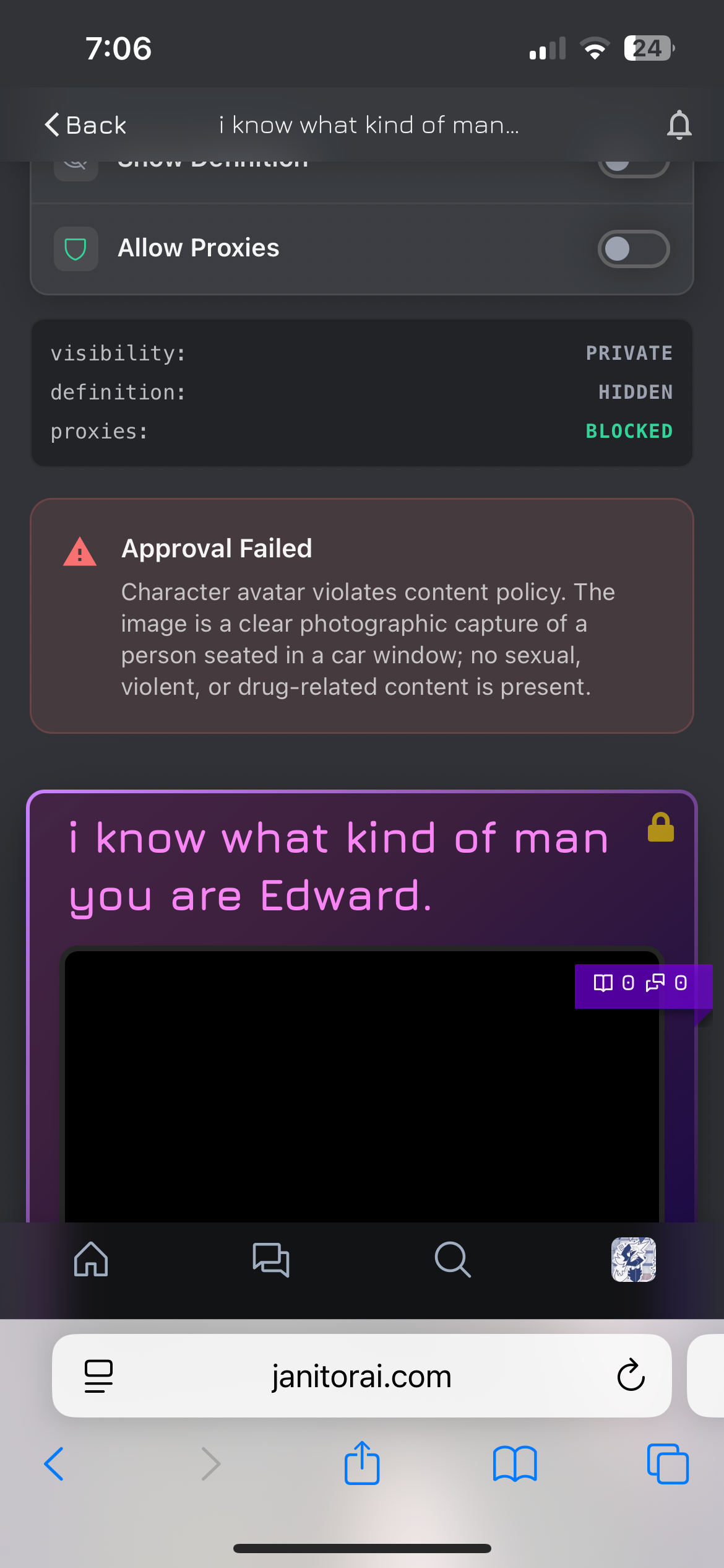i know what kind of man you are Edward.