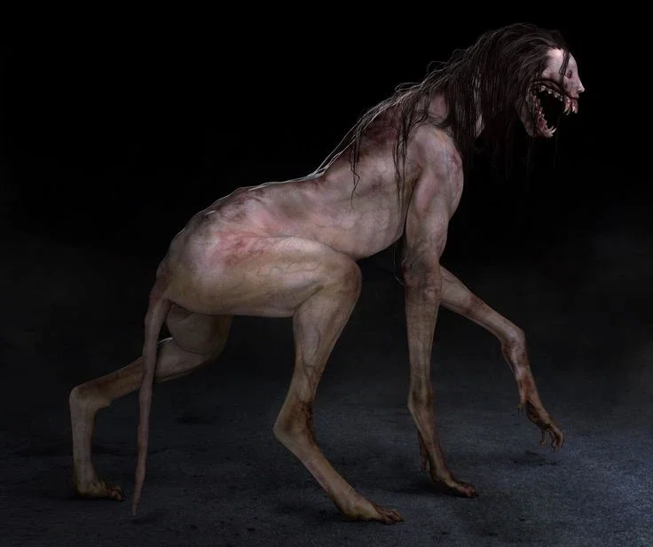 Uncanny human and dog mix, that stalks you