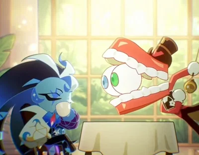 Shadow milk cookie,Caine, and bill cipher 