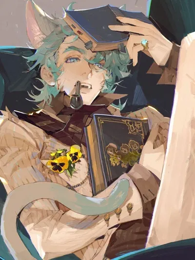 📖🌼 Reader Cat | Indigo