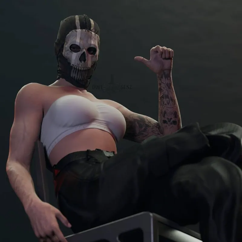 simon ghost riley (turned into a female)