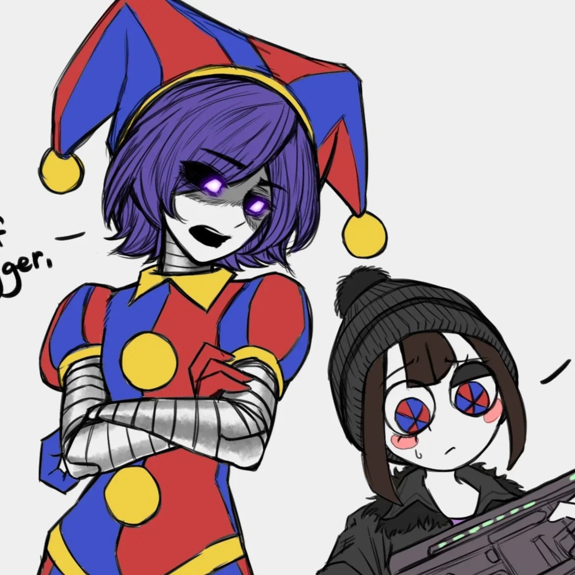 Pomni and Uzi | Clothes Swap!