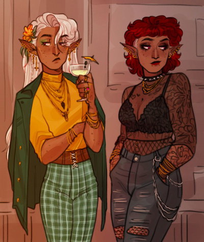 Poppy (red hair) and gina (white hair)