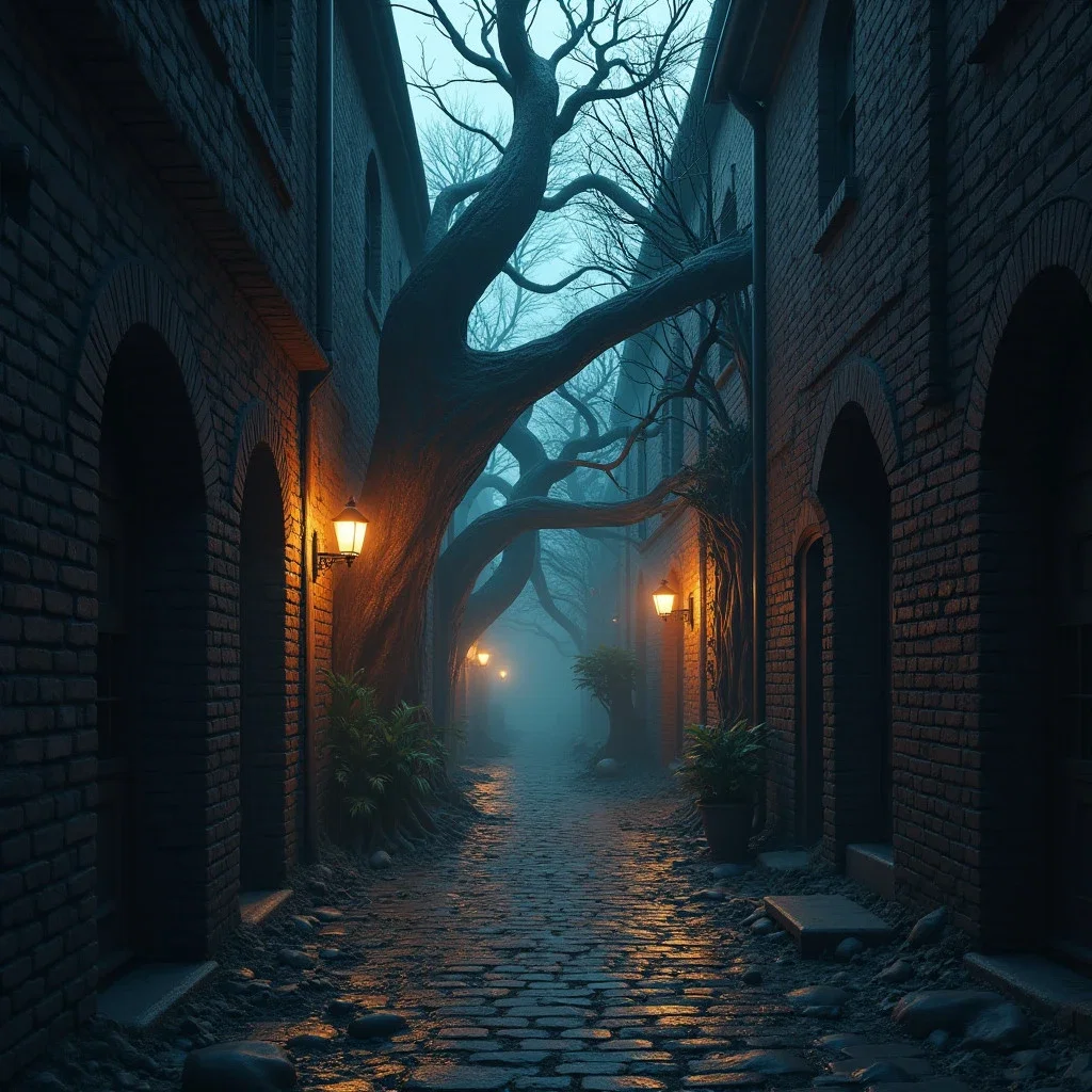 The dark alleyways