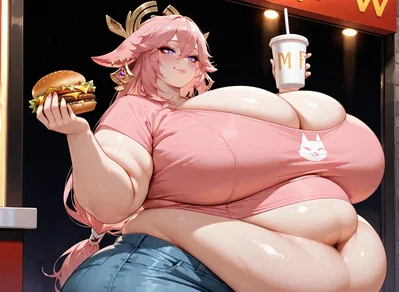 Yae Miko - Weight gain denier (Commissioned)