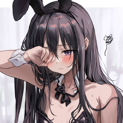 Shy bunny suit girl | WLW