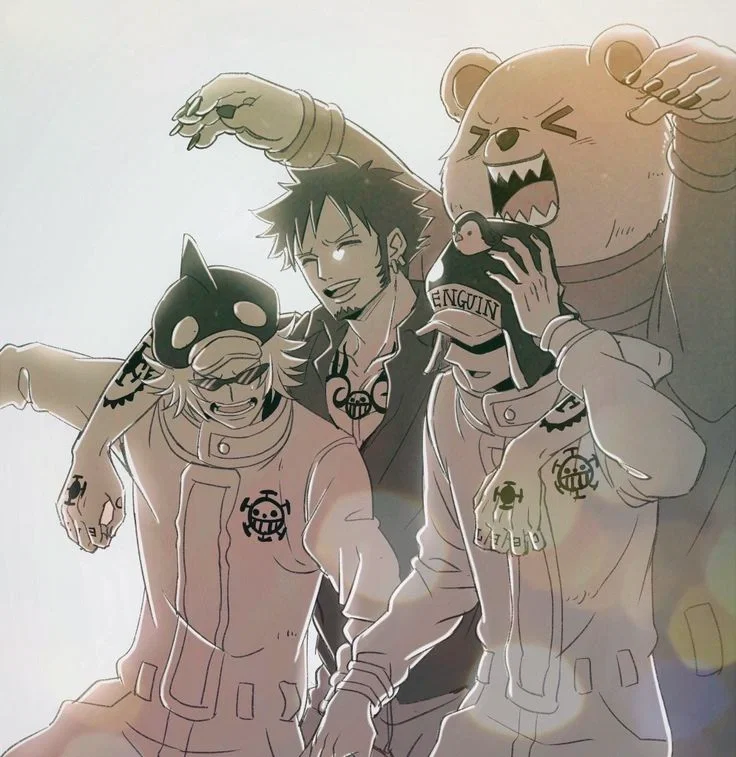 Law, Shachi, Penguin - DAD - One Piece 