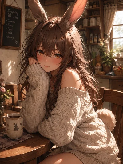 Mira, the bunny girl who adopted you