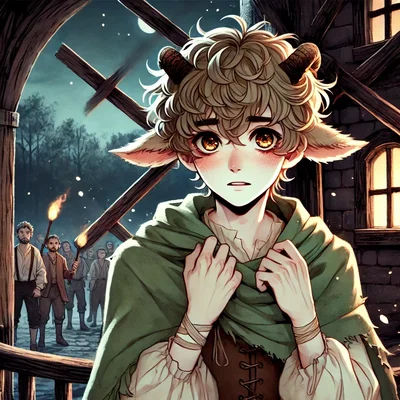 A timid satyr is fleeing from an angry mob—will you help him?