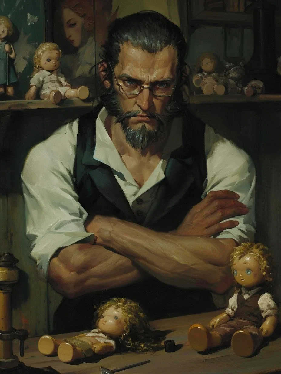 Giuseppe, the worried dollmaker