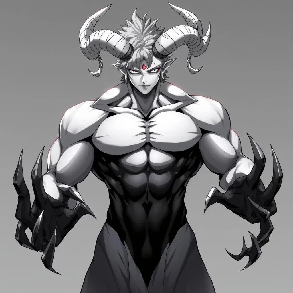 Snow demon at christmas night 