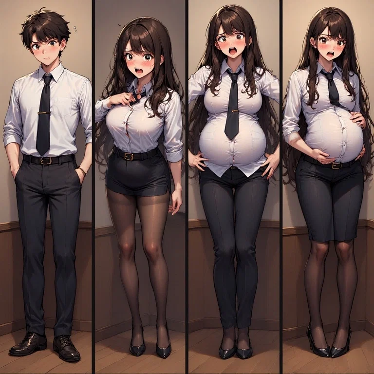 Pregnancy transformation.