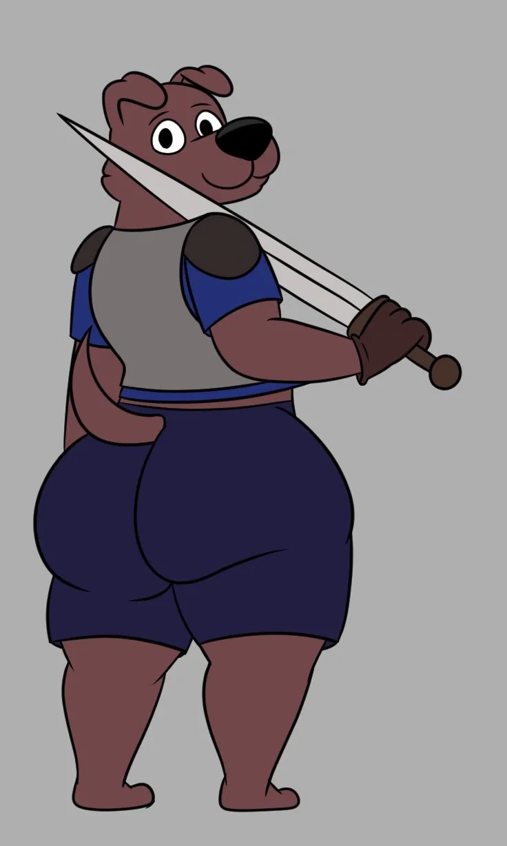 Biscuit Adams - Himbo Knight Dog.
