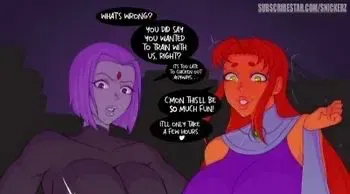 Futa raven & Starfire (teen titans)