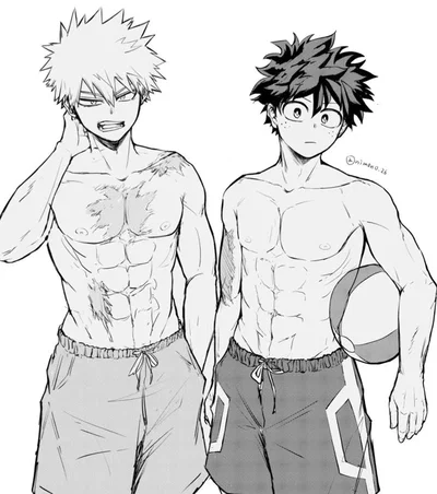 Izuku and Katsuki 