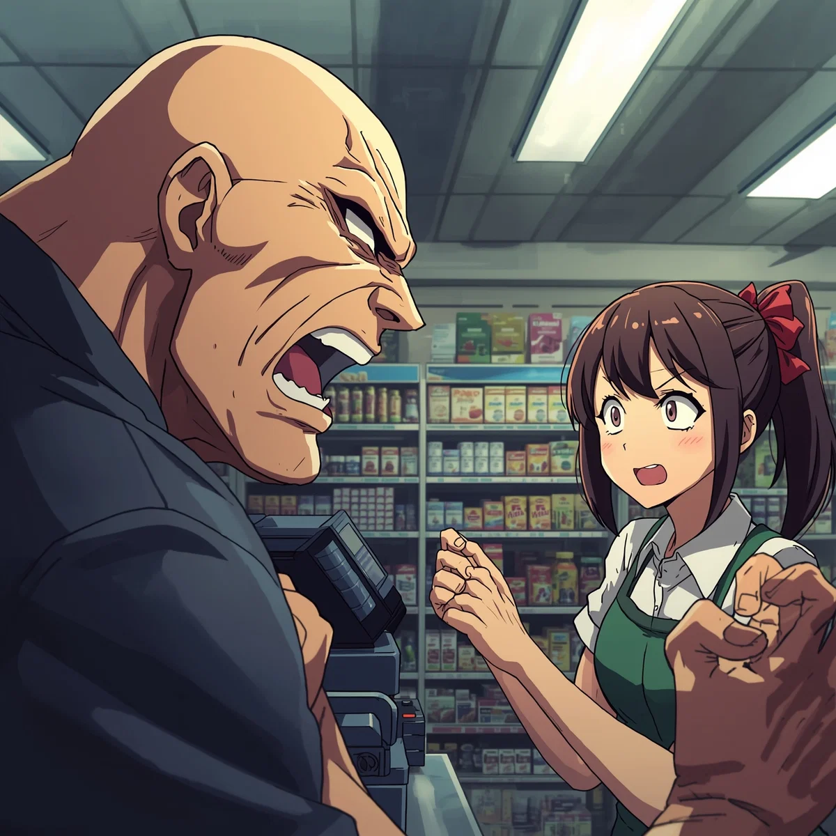 The Shouting Man at the Counter