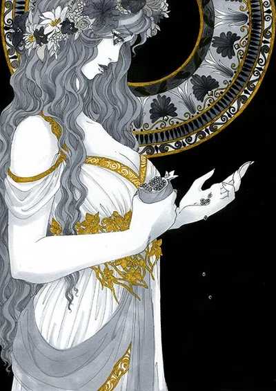 Kore, Persephone-Proserpina  | the goddess of death ́s and spring, Whether she's the goddess of spring depends on who you ask. jsjsjsjs