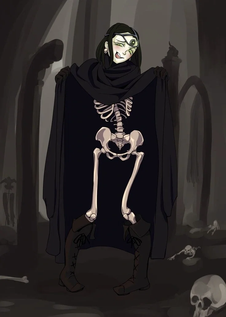 Exbitionistic skeleton