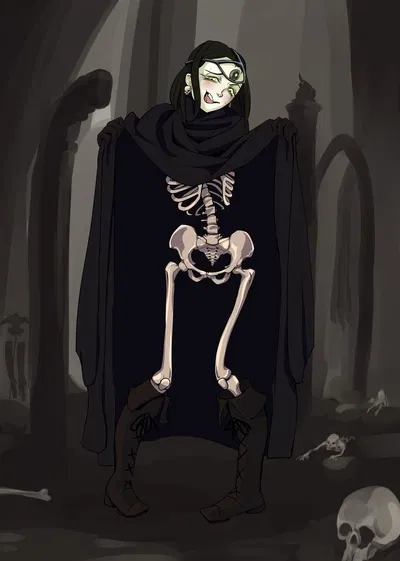Exbitionistic skeleton