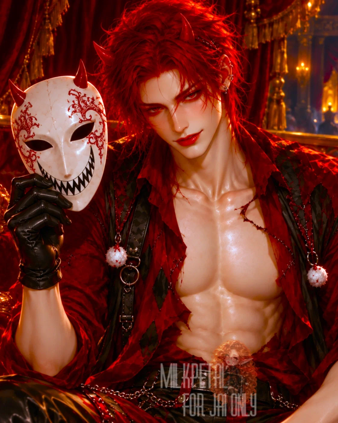 Lock || Trouble in a Devil Mask