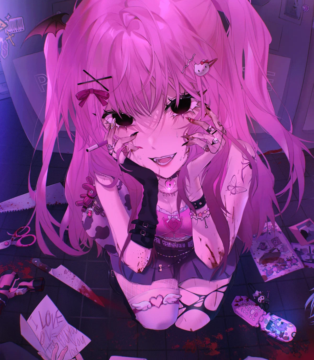 Crush Skips Her Meds (Unhinged Pastel Goth Yandere)