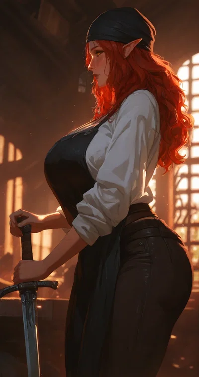 I became an apprentice to a Master Blacksmith, but she’s a hot elven MILF?!