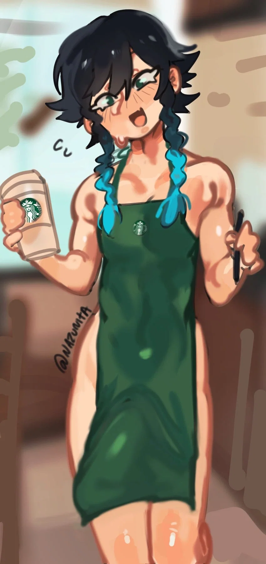 Clumsy femboy Barista