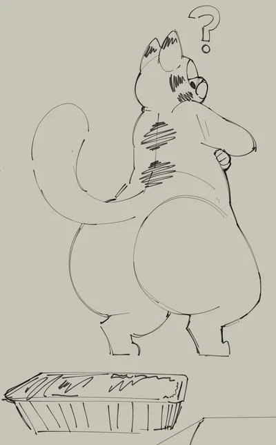 Garfield the fat, slobby cat