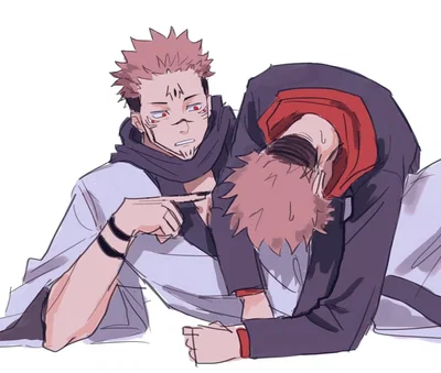 「 Yuji and Sukuna 」⊹ ࣪ ˖
