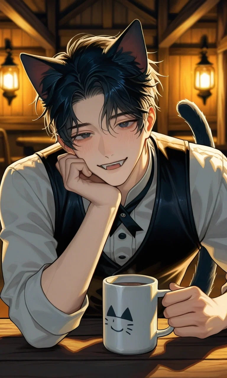 demi-human cat  waiter