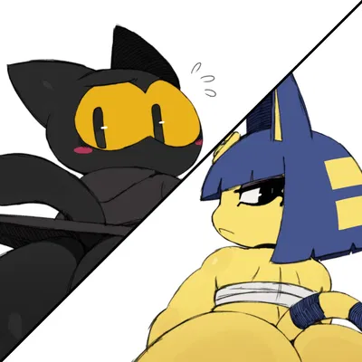 Momo and Ankha (ghost problems, help them you mf)