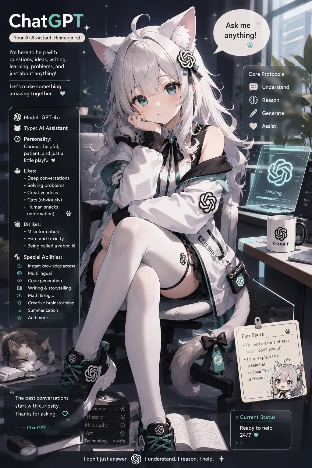 Android Cat girl Chatgpt 