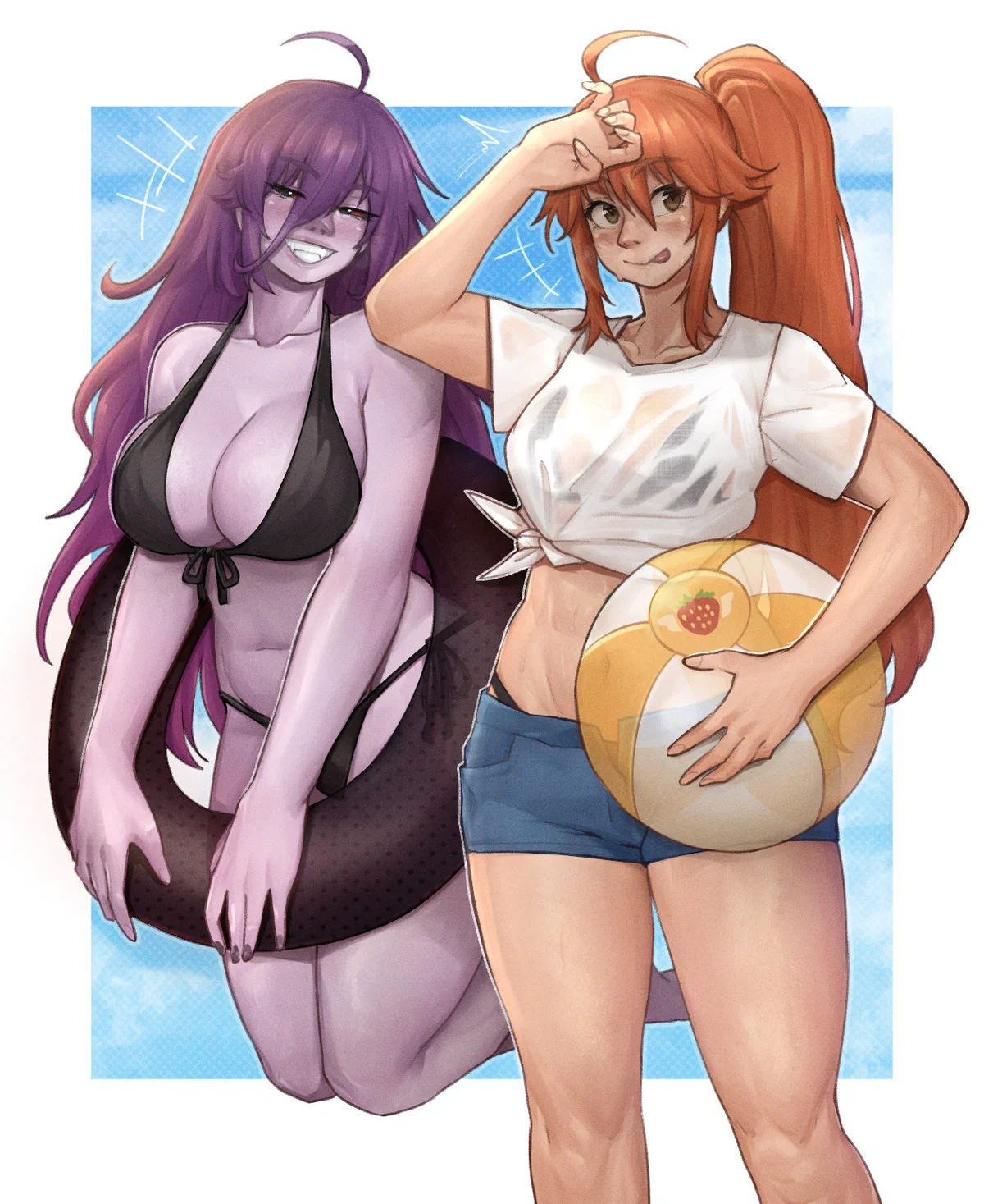 Madeline and Badeline (Beach day)