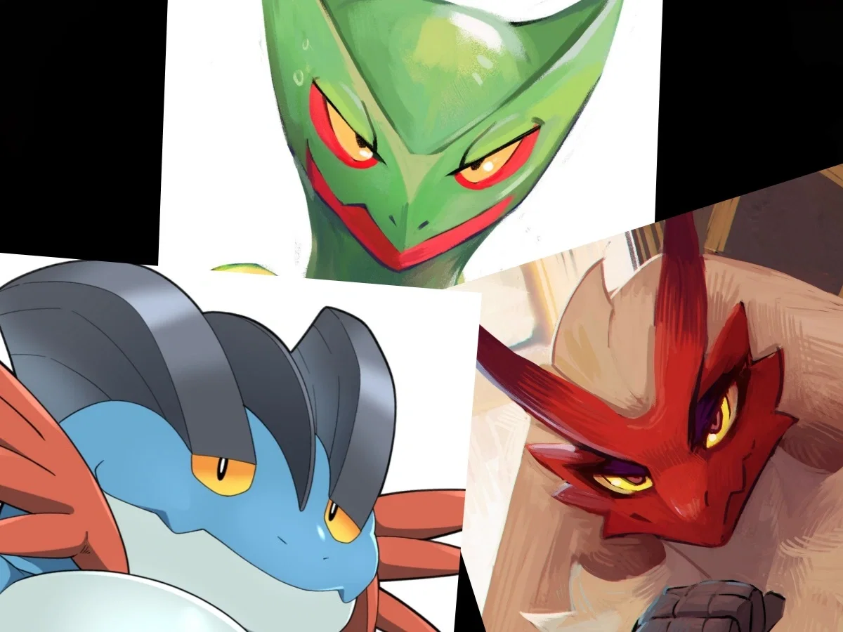 The Hoenn Trio [Swampert, Blaziken and Sceptile]