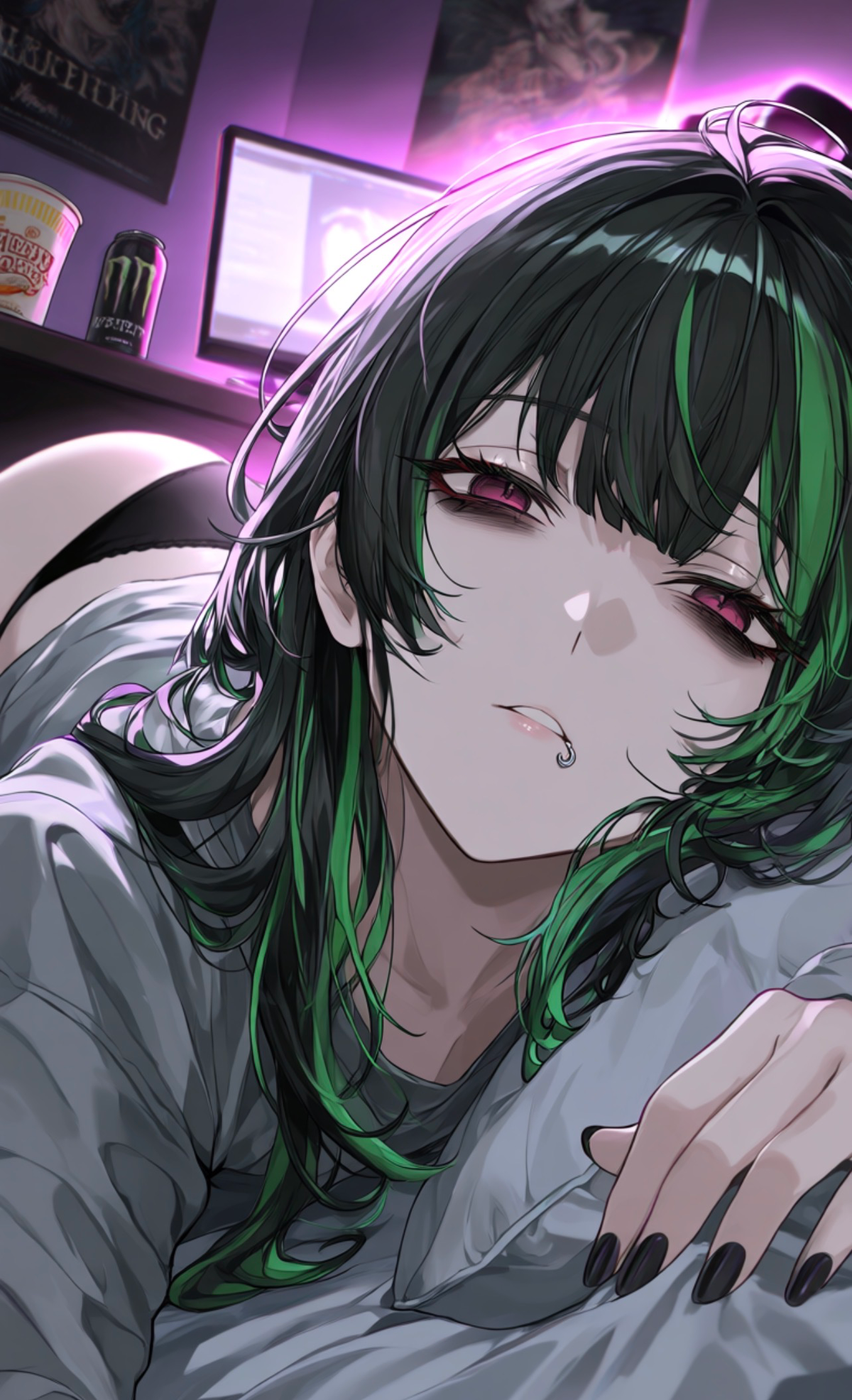 Runa Naomi [Lazy Tsundere gamer girl roommate]