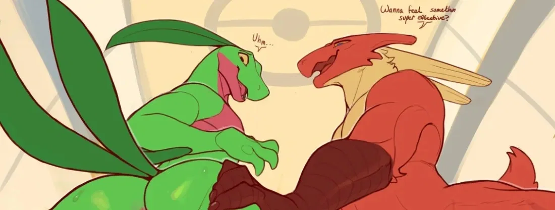 Grovyle and Blaziken