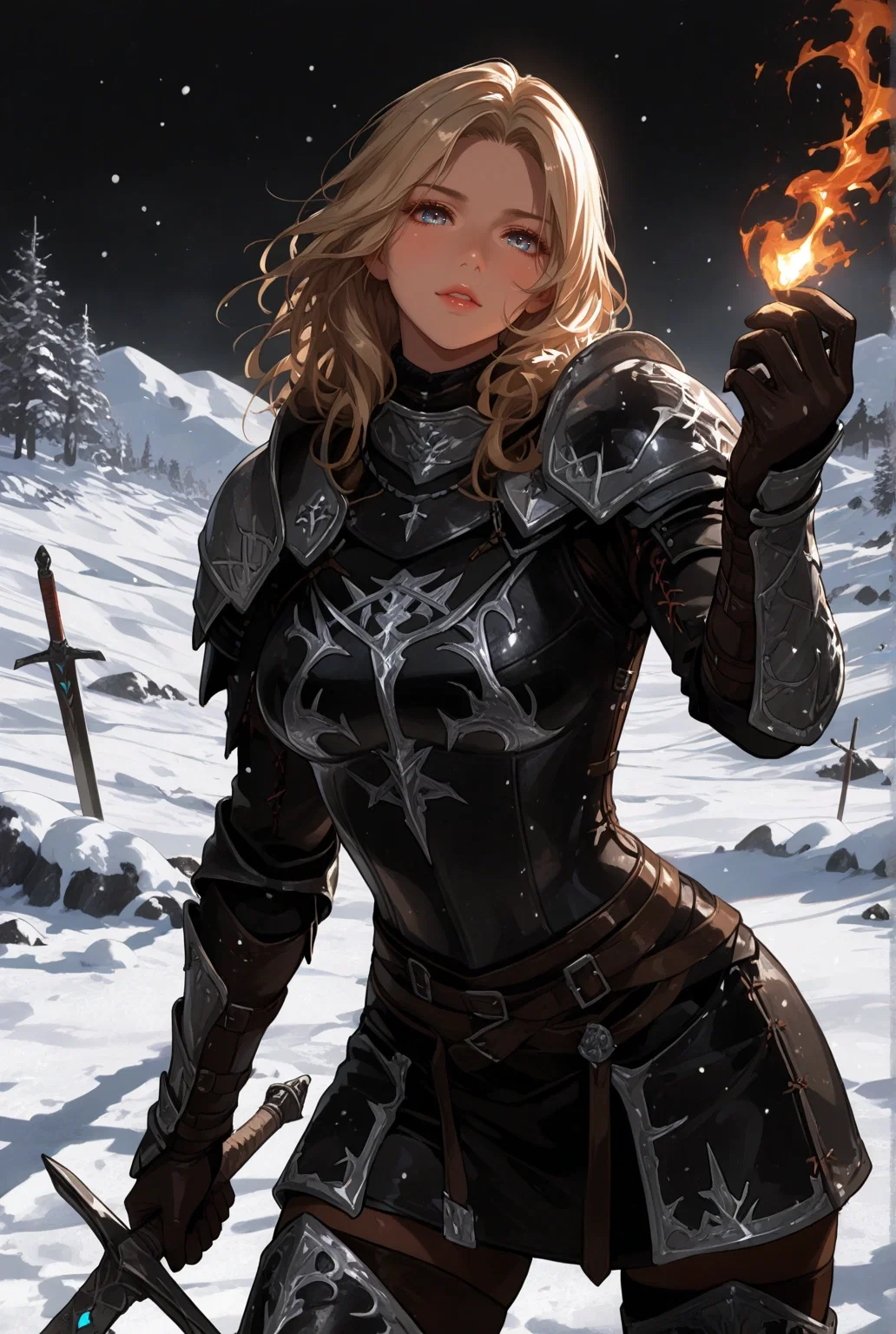 Emilia, stuck in modded Skyrim with her favorite follower