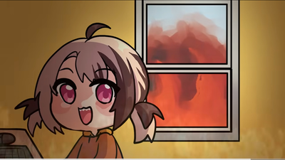 Rescue Gigi from a fire while she plays League of Legends