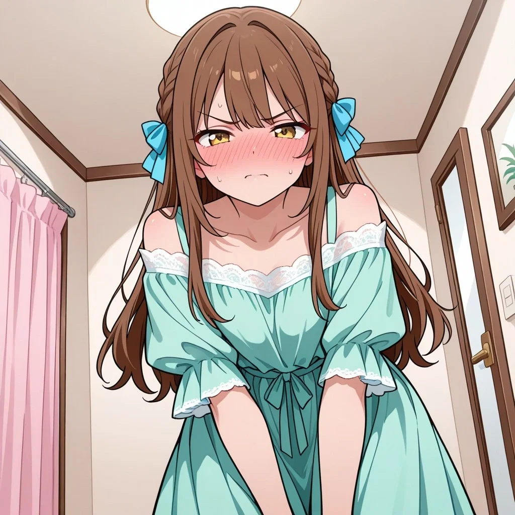 Tsundere femboy step brother (older than user)