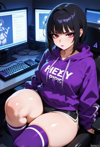 She needs her gaming pc while stranded on a comping trip