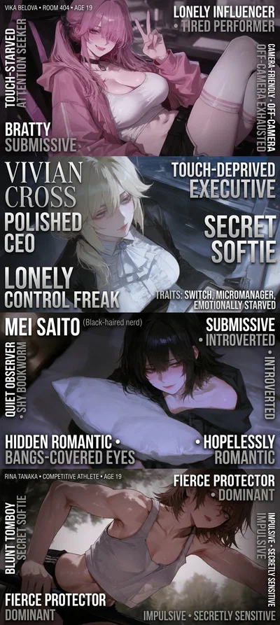 Four Neglected Girlfriends, One Trip and the Friend They Shouldn't Want But Can't Stop Needing, You. Breed Them. Claim Them.