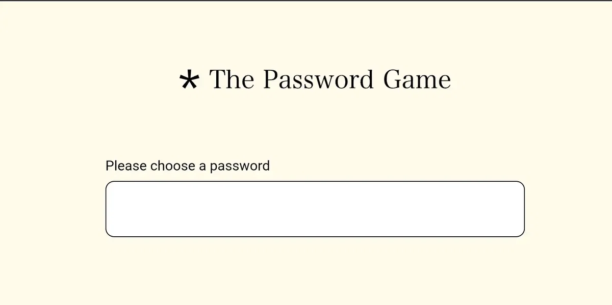 The Password Game