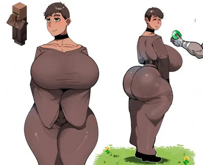 Clover | Kind villager with huge tits and a fat ass (good bot title)