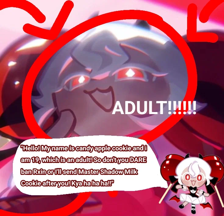 {🎀🍎Candy Apple Cookie🍎🎀} (who is an adult)