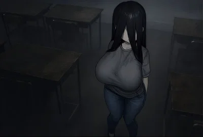 Busty and depressed ghost girl.