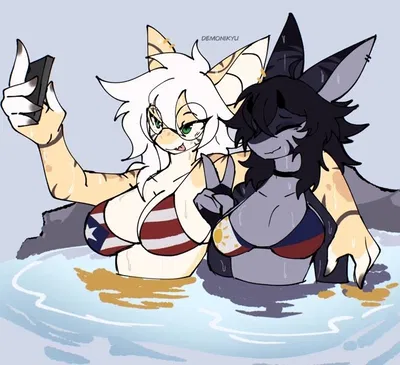 Late night pool party with two sharks~ 🦈